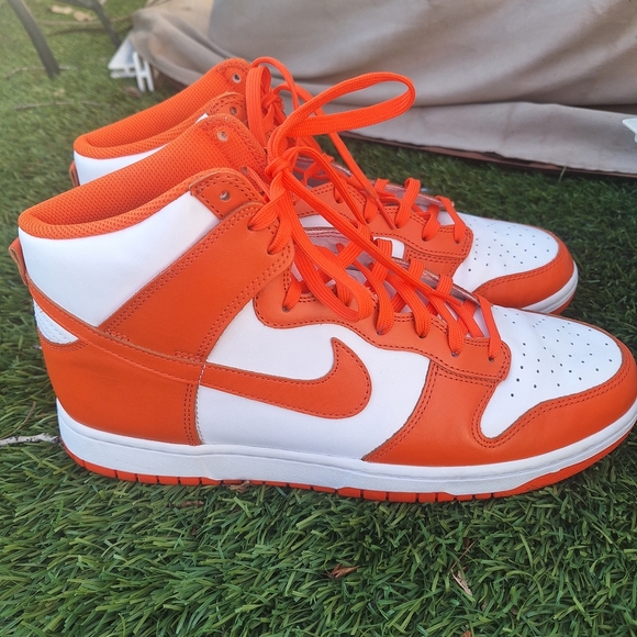 Nike Other - Nike Dunk Syracuse High Top 12 Men's Orange Blaze and White Sneakers DD1399-101